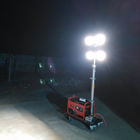2000W portable gasoline generator mobile light tower/ 4x500W halogen lamps/4.2m pneumatic telescopic mast