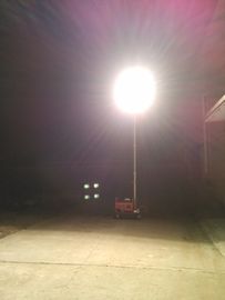 2000W lamps mobile light tower, gasoline generator, pneumatic mast