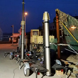 21m trailer mast tower system/pneumatic telescopic mast/ mobile trailer system/ telecommunication tower mast