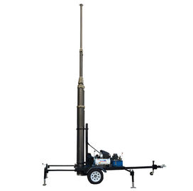 21m trailer mast tower system/pneumatic telescopic mast/ mobile trailer system/ telecommunication tower mast