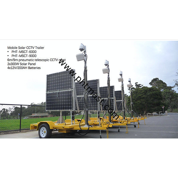 6m mobile solar cctv trailer system