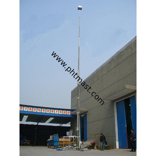 18m lockable pneumatic telescopic mast/ aluminum telescopic mast/ telecom tower mast/ telescopic mast/ pneumatic mast