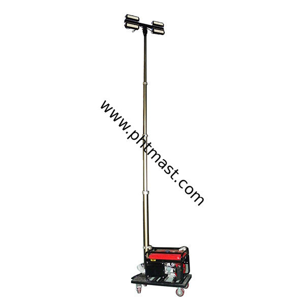 LED mobile light tower/480W LED lamps/3000W gasoline generator/4.2m  pneumatic telescopic mast